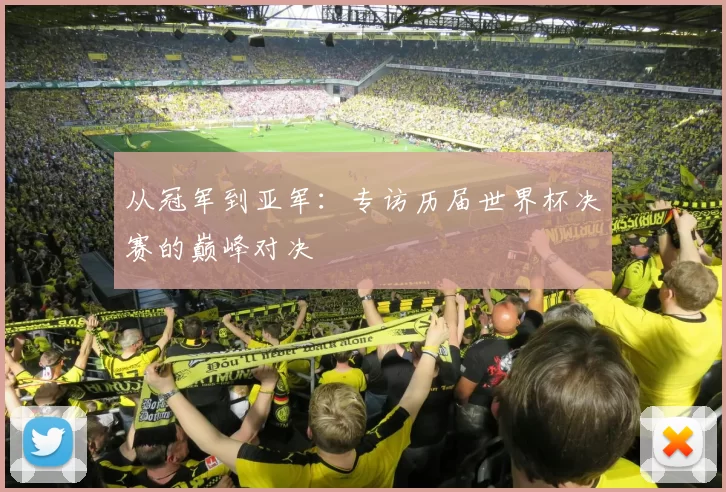 从冠军到亚军:专访历届世界杯决赛的巅峰对决