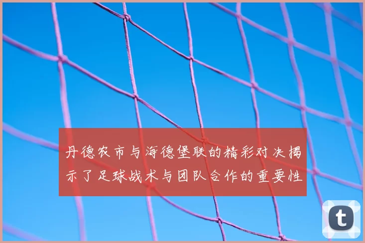 丹德农市与海德堡联的精彩对决揭示了足球战术与团队合作的重要性